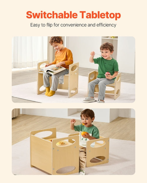 Montessori Weaning Table and Chair Set, Wooden Toddler Table and Chair