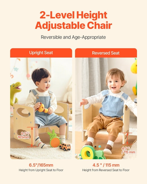 Montessori Weaning Table and Chair Set, Wooden Toddler Table and Chair